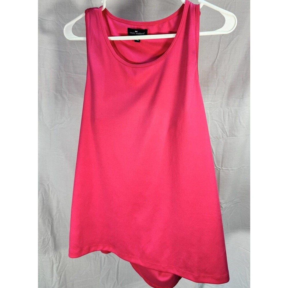 Simply Southern Pink‎ Scalloped Open Back Tank Top XL